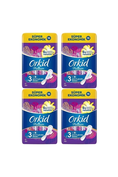 ORKİD Platinum Hijyenik Ped Gündüz  Gece 64 Adet - 2