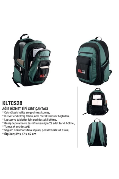 KLTCS28 AĞIR HİZMET TİPİ SIRT ÇANTASI - 5