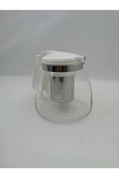 Çelik Süzgeçli Cam Demlik 900 Ml. Royaleks-8882 - 1