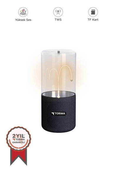 Torima D40 Siyah TWS Manyetik Bükülebilir Işık 5.3 Bluetooth Hoparlör Speaker