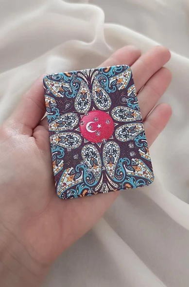 Ayna Makyaj Aynası Cep Model Türk Bayraklı Çanta El Aynası - 2
