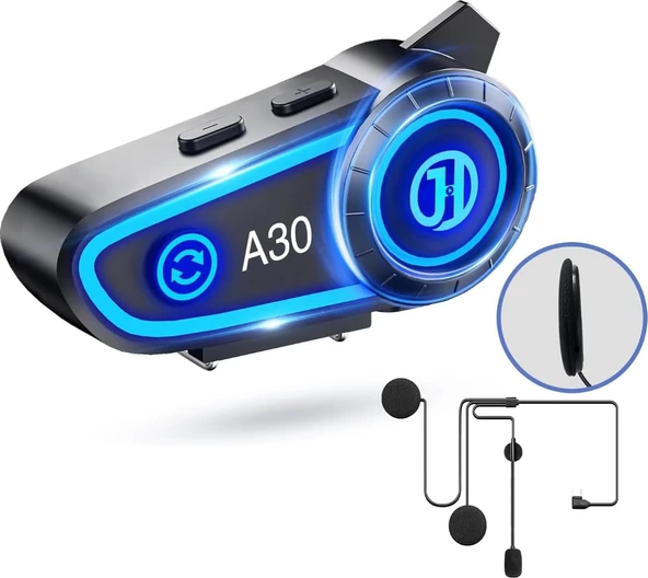 RGB Modlu Bluetooth Motosiklet Kulaklık 5.2 Bluetooth Interkom  Kask Kulaklik