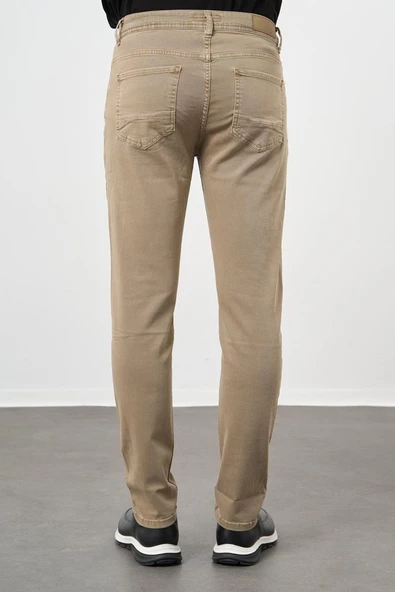 Koyu Bej Pamuklu 5 Cep Casual Slim Fit 5 Cep Pantolon 1003245318 - 5