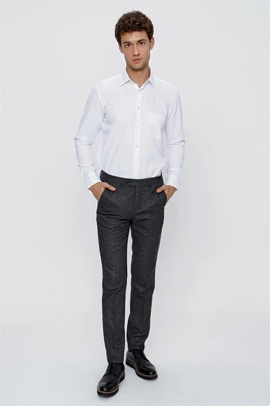 Gri Comfort Fit Rahat Kesim Klasik Pantolon 1003225158 - 2