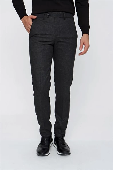 Siyah Comfort Fit Rahat Kesim Klasik Pantolon 1003225158 - 3