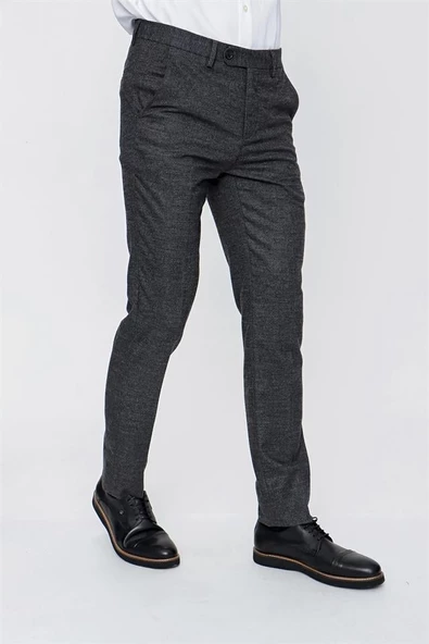 Gri Comfort Fit Rahat Kesim Klasik Pantolon 1003225158 - 4