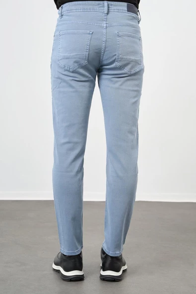 Koyu Turkuaz Pamuklu 5 Cep Casual Slim Fit 5 Cep Pantolon 1003245318 - 5