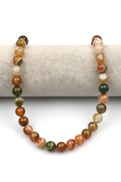 Madagaskar Akik Doğaltaş Dizi 10 mm Küre Kesim - Resim 2