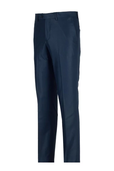 Lacivert Gabardin Yan Cepli Comfort Fit Rahat Kesim Basic Pantolon 1003200005 - Resim 2