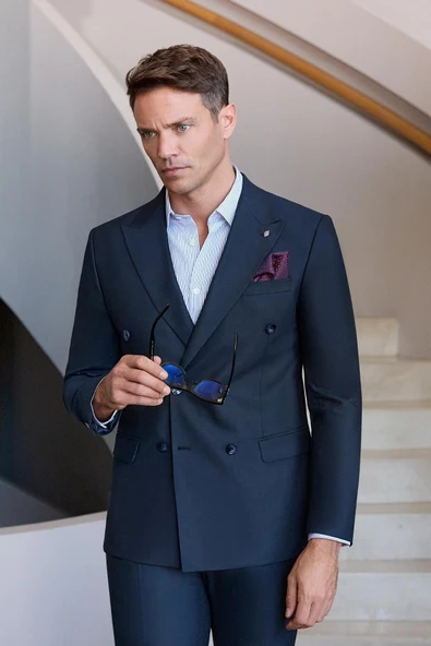 Beyaz Uzun Kol Çizgili Desen Gabardin Sert Yaka Cepsiz Pamuklu Classic Slim Fit Gömlek 1004245207 - 4