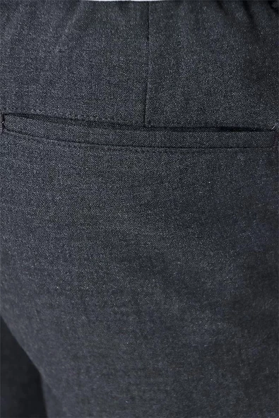 Füme Gabardin Yan Cepli Slim Fit Dar Kesim Casual Pantolon 1003225177 - Resim 6