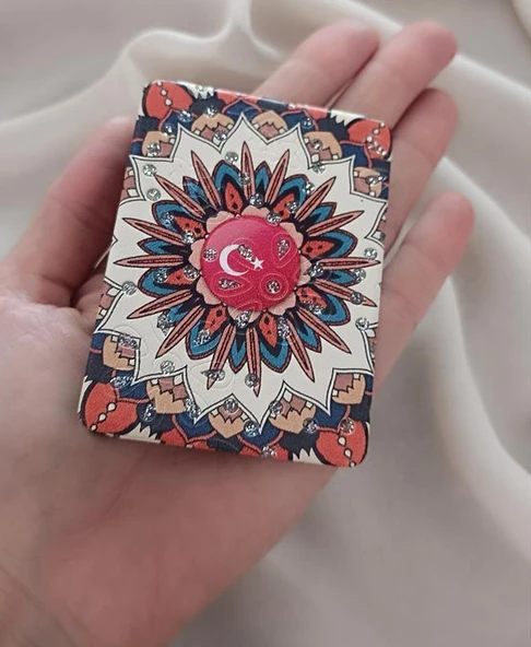 Ayna Makyaj Aynası Cep Model Türk Bayraklı Çanta El Aynası - 2