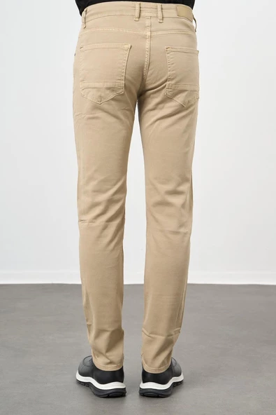 Koyu Bej Pamuklu 5 Cep Casual Slim Fit 5 Cep Pantolon 1003245319 - 5