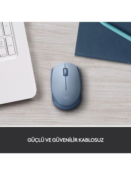 Logitech M171 910-006866 Mavi-Gri Optik Kablosuz Mouse - 4