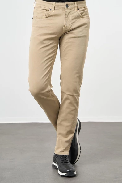 Koyu Bej Pamuklu 5 Cep Casual Slim Fit 5 Cep Pantolon 1003245319 - 2