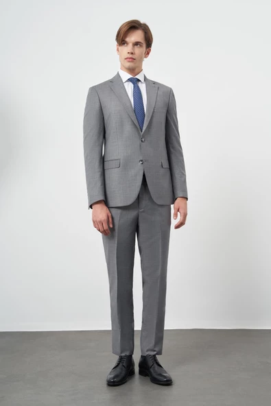 Koyu Füme Düz Mono Yaka 6 Drop Comfort Fit Classic Takım Elbise 1001245171 - 2