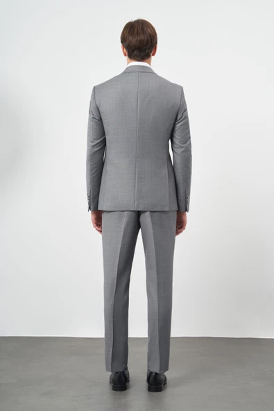 Koyu Füme Düz Mono Yaka 6 Drop Comfort Fit Classic Takım Elbise 1001245171 - 5