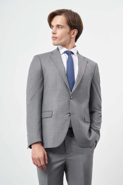 Koyu Füme Düz Mono Yaka 6 Drop Comfort Fit Classic Takım Elbise 1001245171 - 3