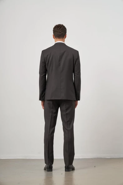 Siyah Kılıç Yaka Yelekli 6 Drop Slim Fit Classic Takım Elbise 1001245156 - 7