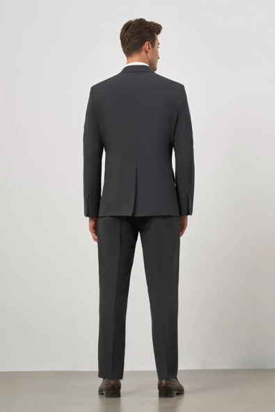 Siyah Kendinden Mono Yaka 2 Düğme 6 Drop Comfort Fit Classic Takım Elbise 1001240189 - 7