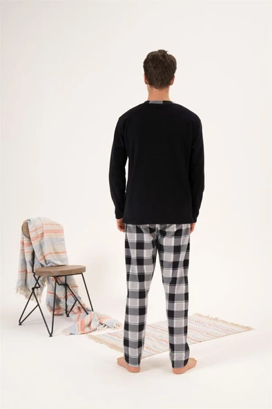 Estiva Ekose Kareli Erkek Polar Pijama Takım - 6