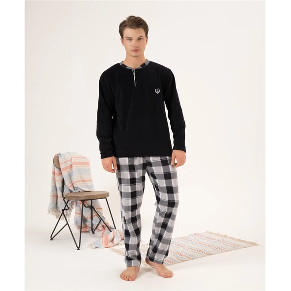 Estiva Ekose Kareli Erkek Polar Pijama Takım - 2