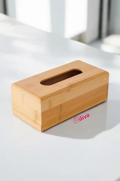 Masa Üstü Bambu Peçetelik - Ahşap - 2