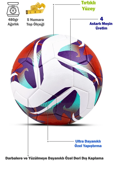 Orijinal Dünya Kupası Futbol Topu Özel Tasarım Halı Saha Çim Beton Zemin No:5 Top Beyrut Model - 2
