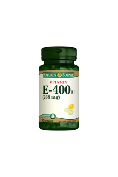 Natures Bounty Vitamin E-400 IU 50 Soft Jel