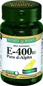 Natures Bounty Vitamin E-400 IU 50 Soft Jel - Resim 2