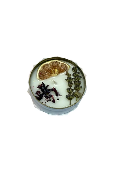 CASUGO Lavanta Kokulu Doğal Çiçek Ve Narenciye Temalı Dekoratif Hediyelik Yoga Ve Meditasyon Mumu - 2