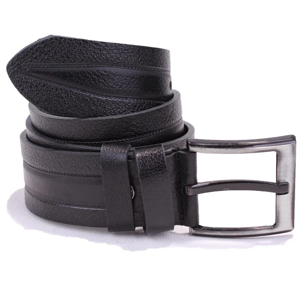 Dagoster DMK26-461DG Siyah 4.5 cm Hakiki Deri Erkek Kemer - Resim 2