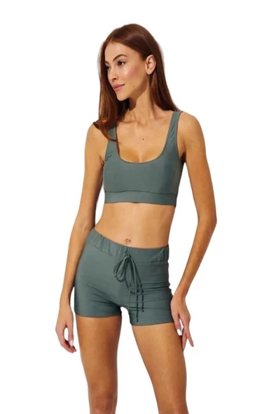 Pierre Cardin Göğüs Büstiyer Bikinili Şortlu Sporcu Mayo - 6