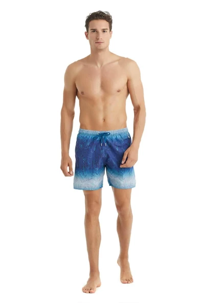 Blackspade 10418 Erkek Tropikal Baskılı Şort Mayo - Resim 3