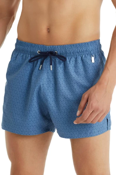 Blackspade 10405 Erkek Şort Mayo - Mavi - Resim 4