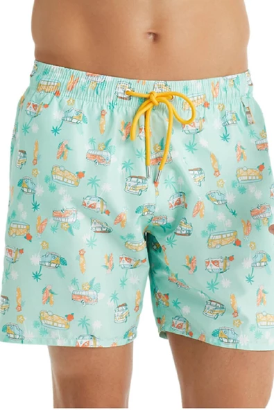 Blackspade 10416 Erkek Baskılı Şort Mayo - 4