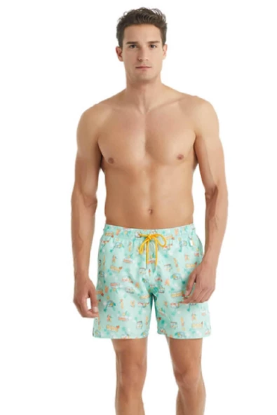 Blackspade 10416 Erkek Baskılı Şort Mayo