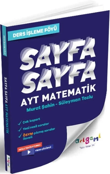 Tammat Yayıncılık AYT Matematik Sayfa Sayfa Ders İşleme Föyü