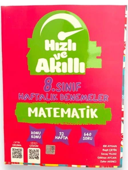 Tammat Yayıncılık 8. Sınıf Matematik Hızlı ve Akıllı Haftalık Deneme