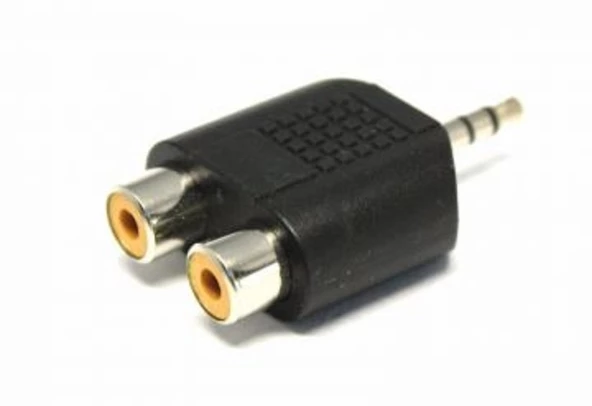 3.5 MM. Jack To 2 Dişi Rca Çevirici qtop q-728