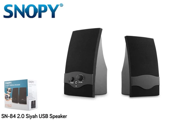 Hoparlör Speaker 1+1 Snopy SN-84 Siyah