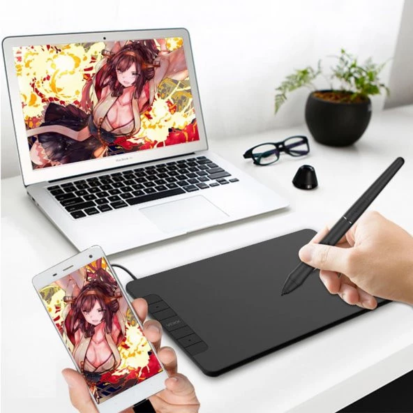 Veikk VK640 ve VK1200 Grafik Tabletler Için 8192L Pilsiz Kalem-P05 - 2