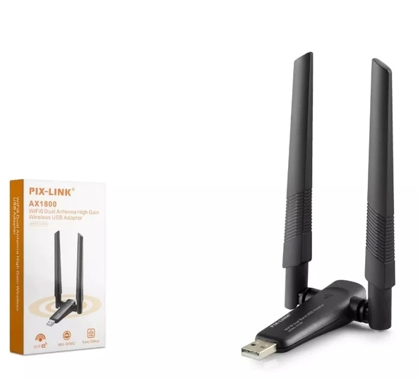 Wireless Adaptör Dual Band 1800 2.4GHz-5GHz Pix-Link UAX04