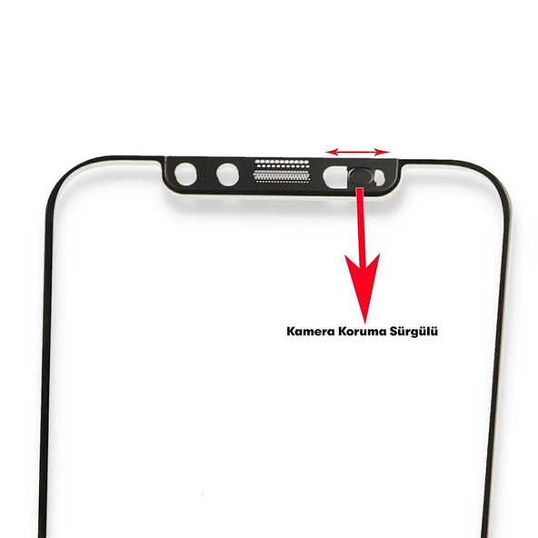 iPhone 12 Pro Max Kamera Kapatmalı 5D Hayalet Privacy Cam Ekran Koruyucu - 2