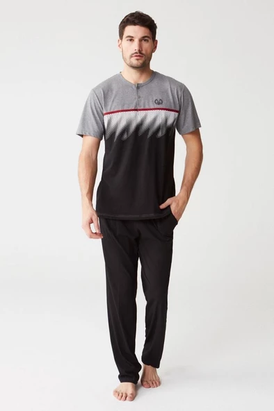 Mod Collection 3253 Pamuklu Kısa Kol Erkek Pijama Takım MN3253EP - 4