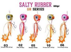 Fujin Salty Rubber 60gr GR Serisi Tai Rubber Set  03 Orange Gold 3D Eye