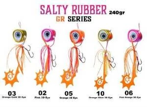 Fujin Salty Rubber 240gr GR Serisi Tai Rubber Set  03 Orange Gold 3D Eye