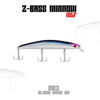 Fujin Z-Bass Minnow 125F 21gr Maket Balık  203 Black Back GB - 2