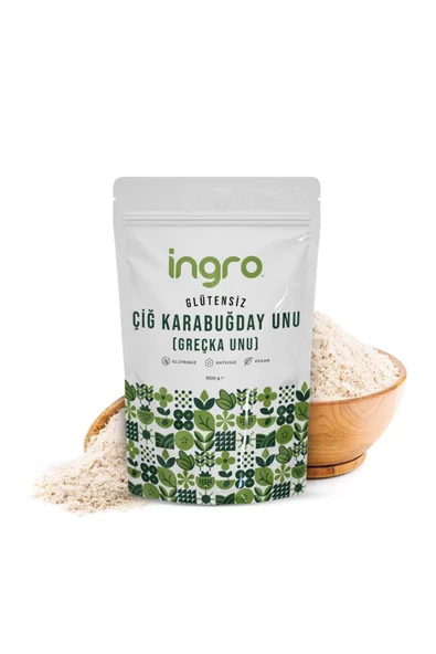 Ingro Glutensiz Çiğ Karabuğday Unu 450g (GREÇKA UNU)