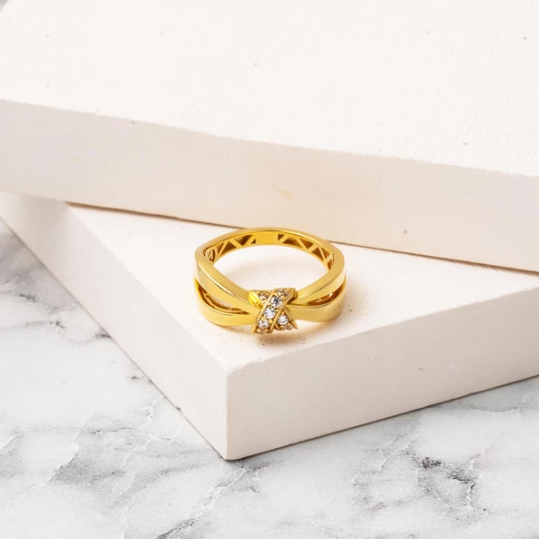 Sevgi Düğümü 14 Ayar Altın Yüzük - Resim 4